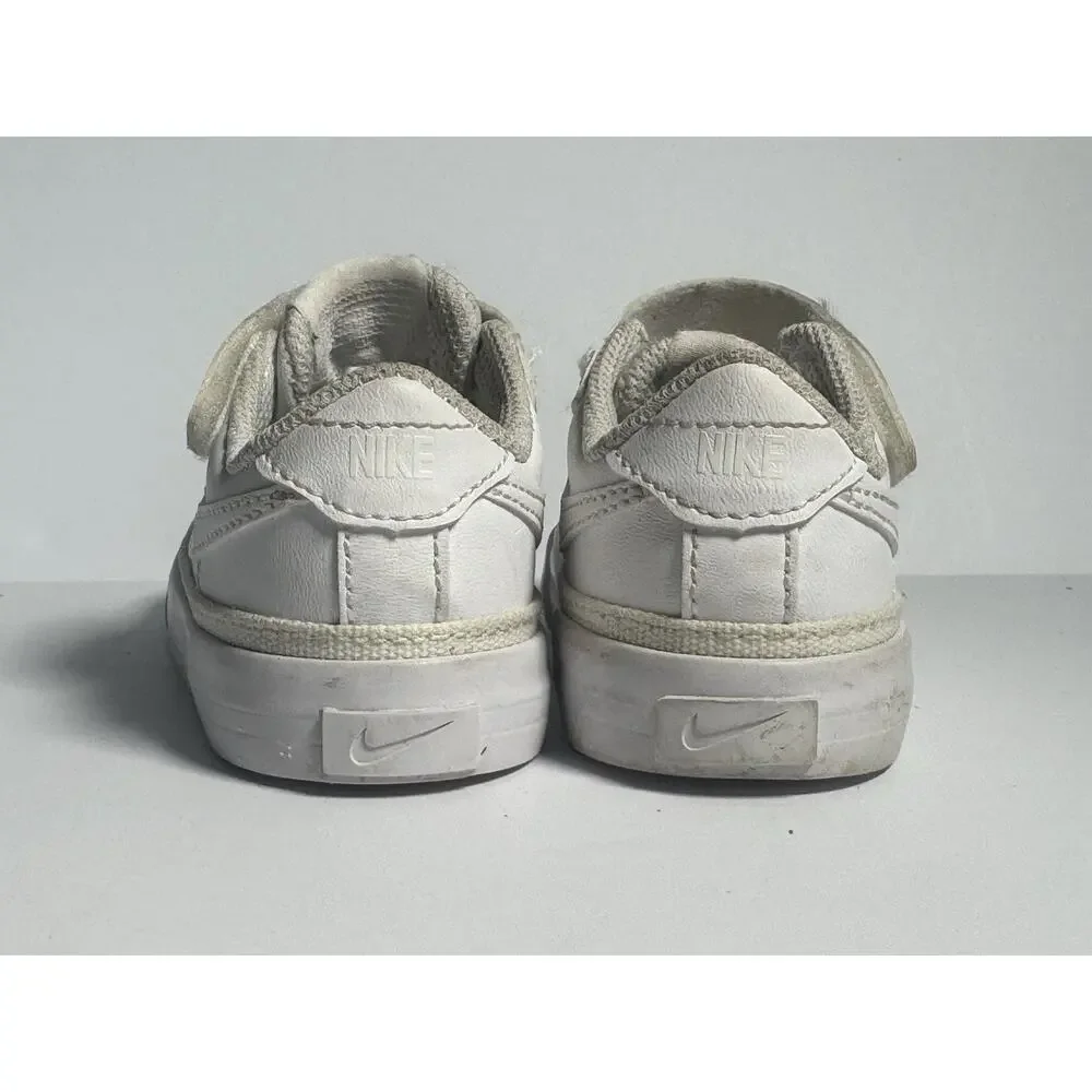 Nike Court Borough Low 2 TDV White Hook Loop Toddler Shoes Size 6C DA5382-104
